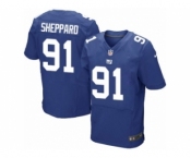 Men's Nike New York Giants #91 Kelvin Sheppard Elite Royal Blue Team Color NFL Jersey