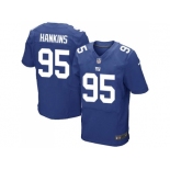 Men's Nike New York Giants #95 Johnathan Hankins Elite Royal Blue Jersey