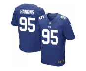 Men's Nike New York Giants #95 Johnathan Hankins Elite Royal Blue Jersey