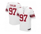 Men's Nike New York Giants #97 Devin Taylor Elite White NFL Jersey