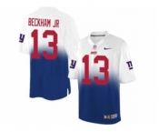 Nike New York Giants #13 Odell Beckham Jr Royal Blue White Men's Stitched NFL Elite Fadeaway Fashion Jersey