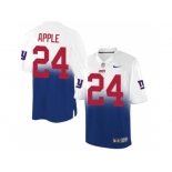 Nike New York Giants #24 Eli Apple Royal Blue White Men's Stitched NFL Elite Fadeaway Fashion Jersey