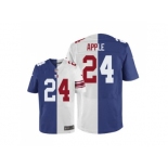 Nike New York Giants #24 Eli Apple Royal Blue White Men's Stitched NFL Elite Split Jersey