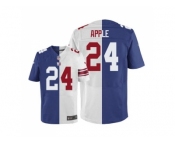 Nike New York Giants #24 Eli Apple Royal Blue White Men's Stitched NFL Elite Split Jersey