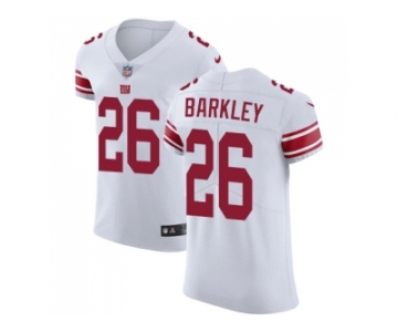 Nike New York Giants #26 Saquon Barkley White Men Stitched NFL Vapor Untouchable Elite Jersey