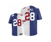 Nike New York Giants #28 Eli Apple Royal Blue White Men's Stitched NFL Elite Split Jersey