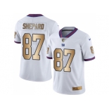 Nike New York Giants #87 Sterling Shepard White Men's Stitched NFL Limited Gold Rush Jersey