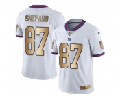 Nike New York Giants #87 Sterling Shepard White Men's Stitched NFL Limited Gold Rush Jersey