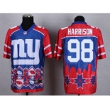 Nike New York Giants #98 Damon Harrison Blue Men's Stitched NFL Elite Noble Fashion Jersey