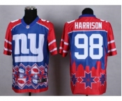 Nike New York Giants #98 Damon Harrison Blue Men's Stitched NFL Elite Noble Fashion Jersey