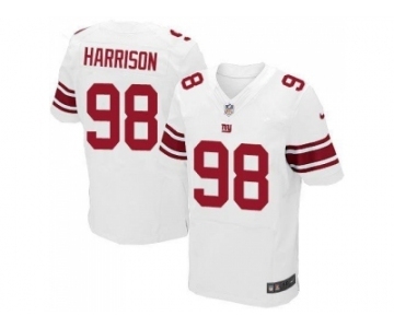 Nike New York Giants #98 Damon Harrison White Men's Stitched NFL Elite Jersey