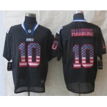 nike nfl jerseys new york giants #10 eli manning black[Elite USA flag fashion]