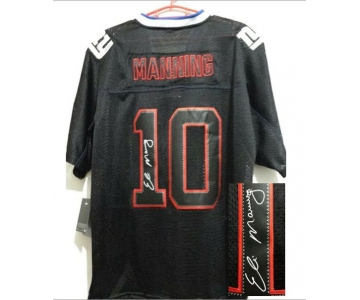 nike nfl jerseys new york giants #10 eli manning black[Elite lights out signature]