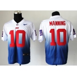 nike nfl jerseys new york giants #10 eli manning white-blue[Elite drift fashion][second version]