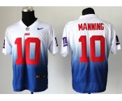 nike nfl jerseys new york giants #10 eli manning white-blue[Elite drift fashion][second version]