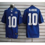 nike nfl jerseys new york giants #10 manning blue[Elite 50th Patch]