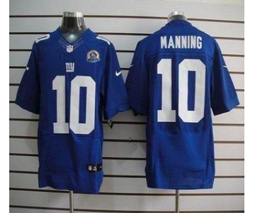 nike nfl jerseys new york giants #10 manning blue[Elite 50th Patch]