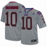 nike nfl jerseys new york giants #10 manning grey[Elite lights out 50th Patch]