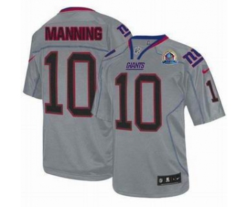 nike nfl jerseys new york giants #10 manning grey[Elite lights out 50th Patch]