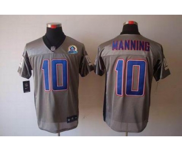 nike nfl jerseys new york giants #10 manning grey[Elite shadow 50th Patch]