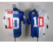 nike nfl jerseys new york giants #10 manning white-blue[Elite split c patch]