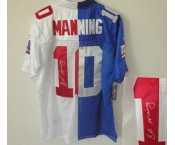 nike nfl jerseys new york giants #10 manning white-blue[Elite split signature]