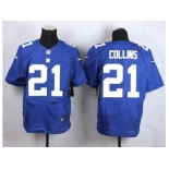 nike nfl jerseys new york giants #21 collins blue[Elite][collins]