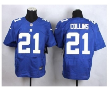 nike nfl jerseys new york giants #21 collins blue[Elite][collins]