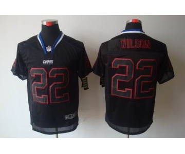 nike nfl jerseys new york giants #22 wilson black[Elite lights out]