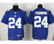 nike nfl jerseys new york giants #24 thurmond blue[Elite]