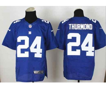 nike nfl jerseys new york giants #24 thurmond blue[Elite]