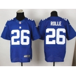 nike nfl jerseys new york giants #26 rolle blue[Elite]