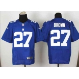 nike nfl jerseys new york giants #27 brown blue[Elite][brown]