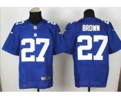 nike nfl jerseys new york giants #27 brown blue[Elite][brown]