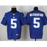 nike nfl jerseys new york giants #5 weatherford blue[Elite]