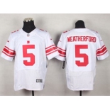 nike nfl jerseys new york giants #5 weatherford white[Elite]