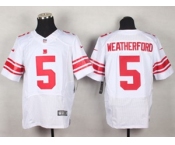 nike nfl jerseys new york giants #5 weatherford white[Elite]