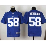 nike nfl jerseys new york giants #58 herzlich blue[Elite][herzlich]