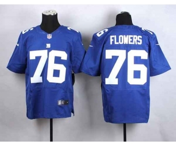 nike nfl jerseys new york giants #76 flowers blue[Elite]