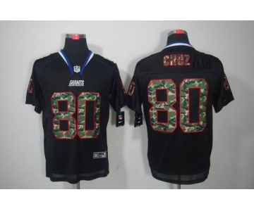 nike nfl jerseys new york giants #80 cruz black[camo fashion Elite]