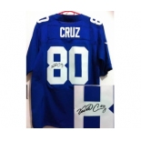 nike nfl jerseys new york giants #80 cruz blue[Elite signature]