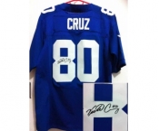 nike nfl jerseys new york giants #80 cruz blue[Elite signature]