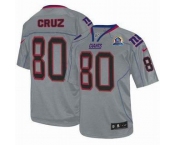 nike nfl jerseys new york giants #80 cruz grey[Elite lights out 50th Patch]