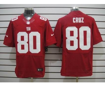 nike nfl jerseys new york giants #80 cruz red[Elite]