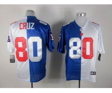 nike nfl jerseys new york giants #80 cruz white-blue[Elite split]