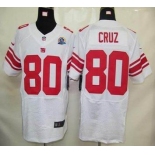 nike nfl jerseys new york giants #80 cruz white[Elite 50th Patch]