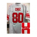 nike nfl jerseys new york giants #80 cruz white[Elite signature]