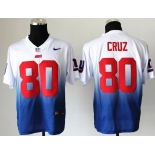 nike nfl jerseys new york giants #80 victor cruz white-blue[Elite drift fashion][second version]