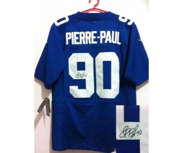 nike nfl jerseys new york giants #90 pierre.paul blue[Elite signature]