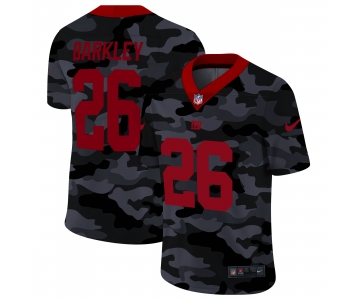 Men New Nike New York Giants #26 Barkley 2020 Nike 2nd Camo Salute to Service Limited